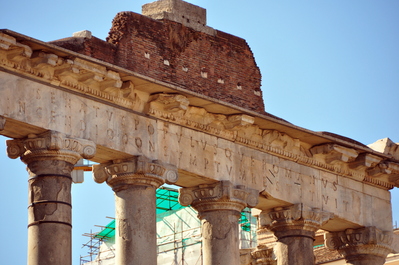 Detail in Temple of Saturn in the Roman Forum