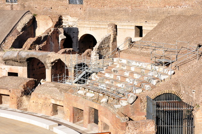 Restored seating area inside of the Colosseum