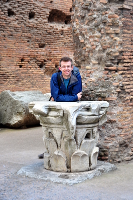 Me and a column in the Colosseum