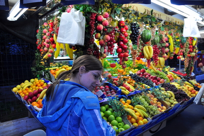 Fruit stand outside the Forum