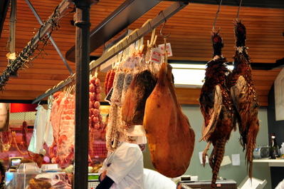Hanging meats Mercato di Sant'Ambrogio