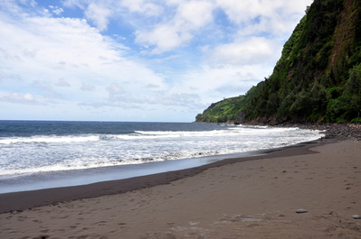 Black sand beach