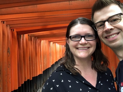 Us with the Torii at Fushimi Inari-taisha