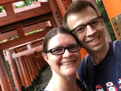 Us with the Torii at Fushimi Inari-taisha