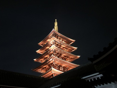 Sensō-ji at night