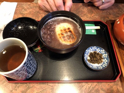 Red bean soup mochi at Gekko Mochi