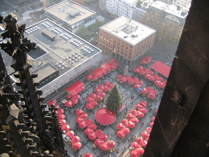 The cathedral market from above