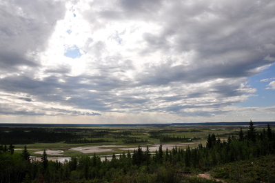 Looking out over the Salt Flats at Wood Buffalo National Park