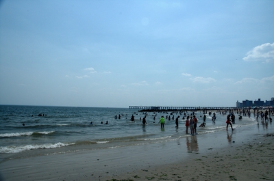 The beach at Coney Island