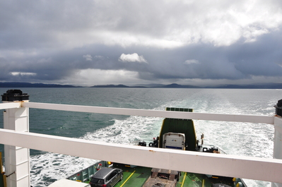Steaming away from the mainland