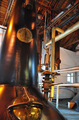 The wash still, for the first distillation