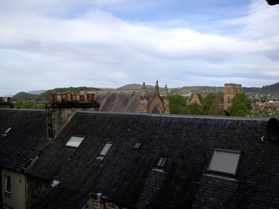 View of Inverness from the hostel lounge