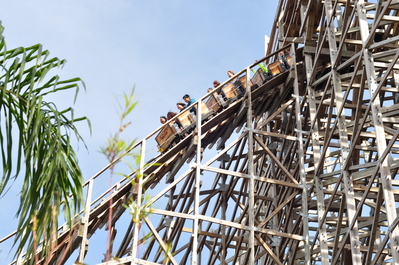 Wooden roller coaster at Kemah