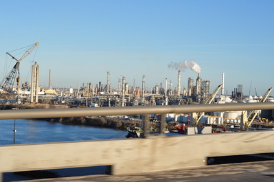 Endless oil refineries outside of Houston