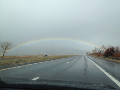 Rainbow between Carson City and Reno