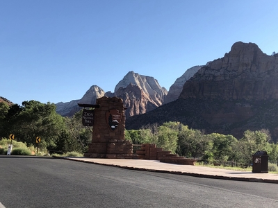 Entering Zion National Park