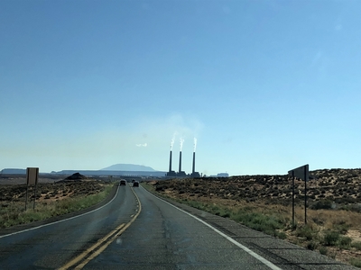 Coal-fired electricity plant outside of Page, Arizona...weird