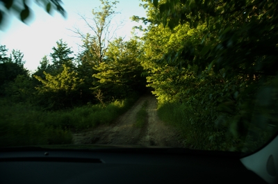 The crazy road that the GPS claimed was paved