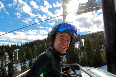 Heading up the lift at Northstar