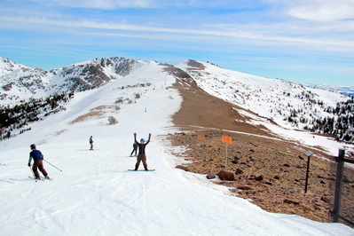 On top of Kirkwood, so little snow :(