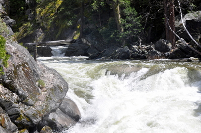 River rushing down to Vernal Falls